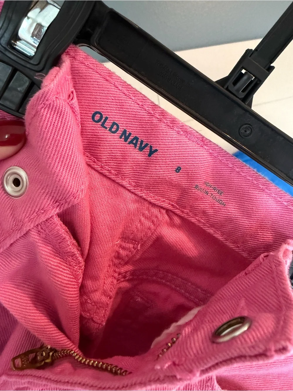 Old Navy Hot Pink Denim Shorts with Frayed Hem
